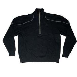 Columbia 1/4 Zip Pullover Sweater Black Large